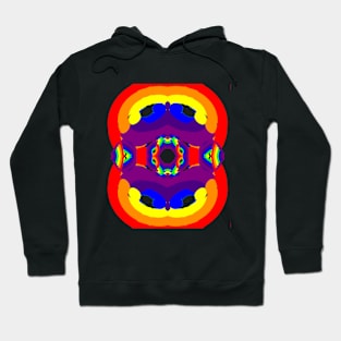 Mostly Orange & Purple Rainbow Design Hoodie